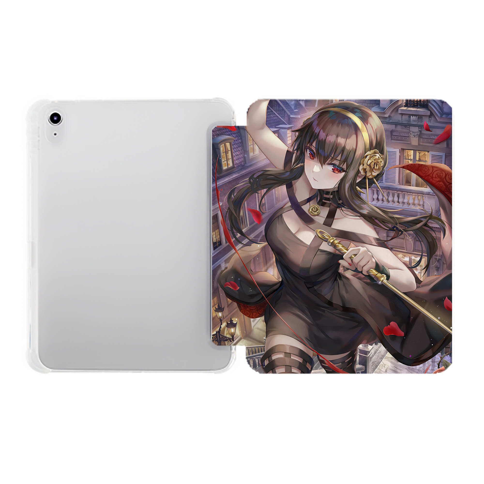 （画像用） SPY×FAMILY间谍家家酒 IPad ケース ペン収納付き 三つ折りスタンド PUレザー×シリコン 対応機種9.5/10.5/10.9インチ